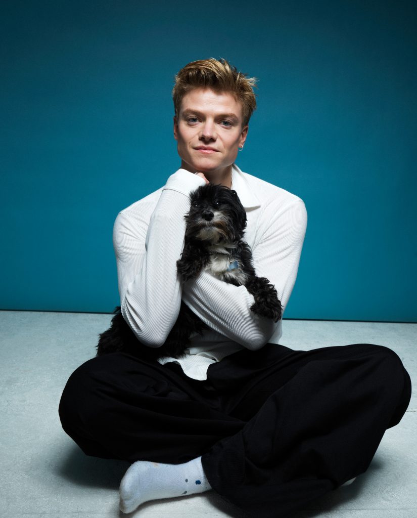 Tom Rhys Harries in Sandro Trousers
