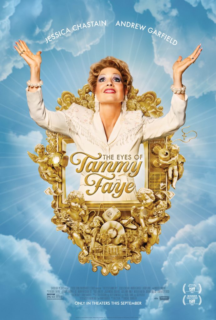 Poster for The Eyes of Tammy Faye, for which Jessica Chastain won Best Actress in a Leading Role at the Oscars.