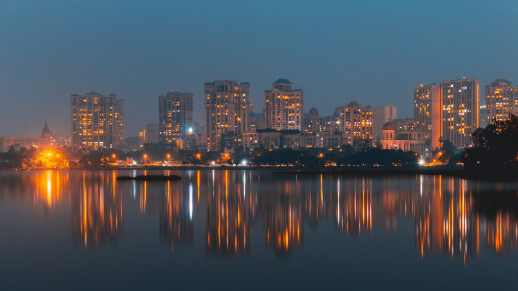 Mumbai's glittering skyline. 