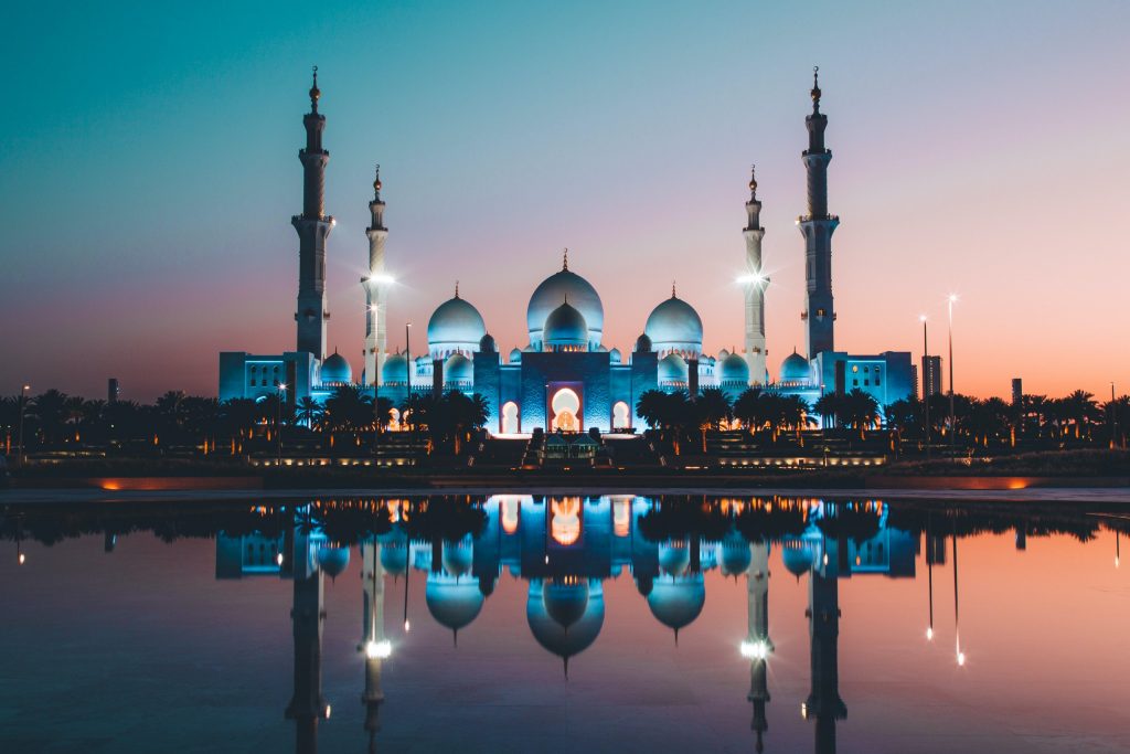 The Sheikh Zayed Grand Mosque.