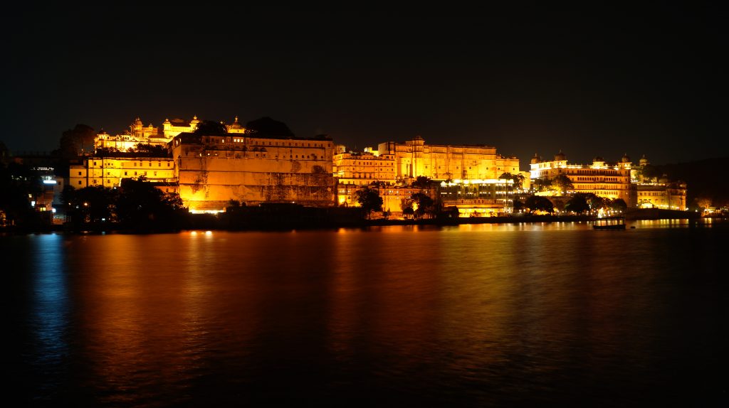 Udaipur at night.