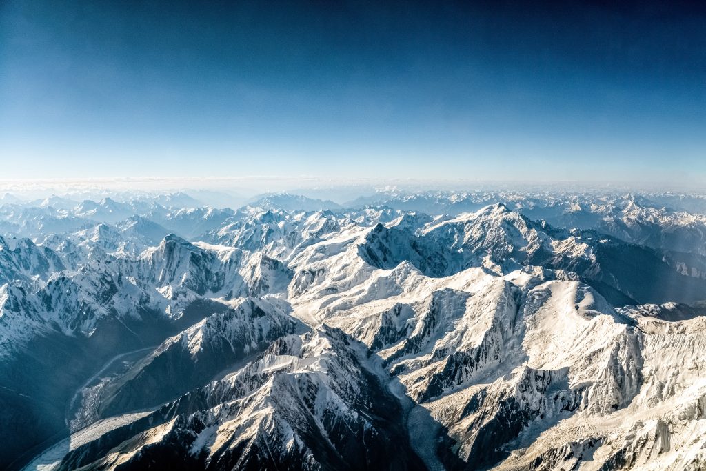 The Himalayas from the air.