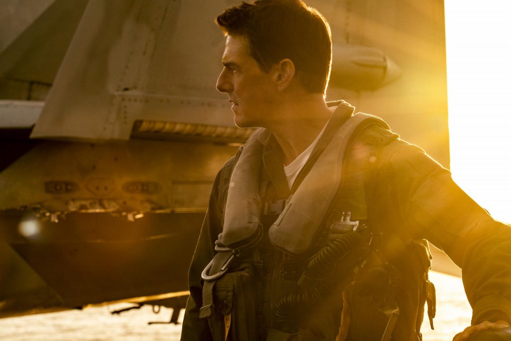 A still from the movie Top Gun: Maverick, featured at Cannes.