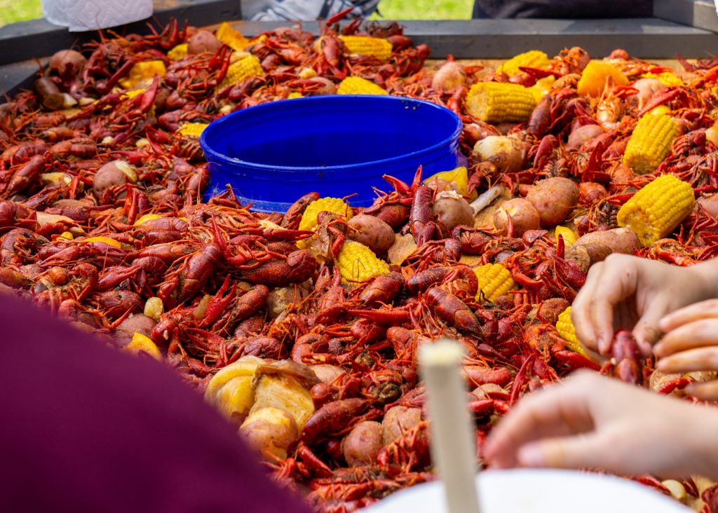 Crawfish and corn boil.
