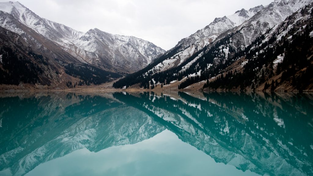 The Tien Shan mountains in Kazakhstan.