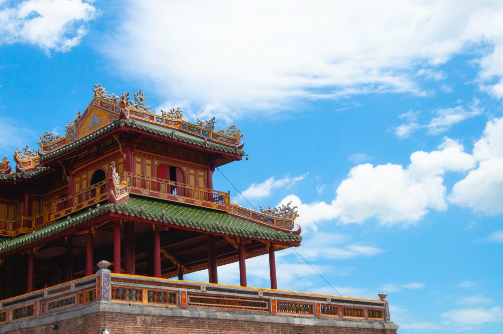 The imperial palace in hue, Central Vietnam.