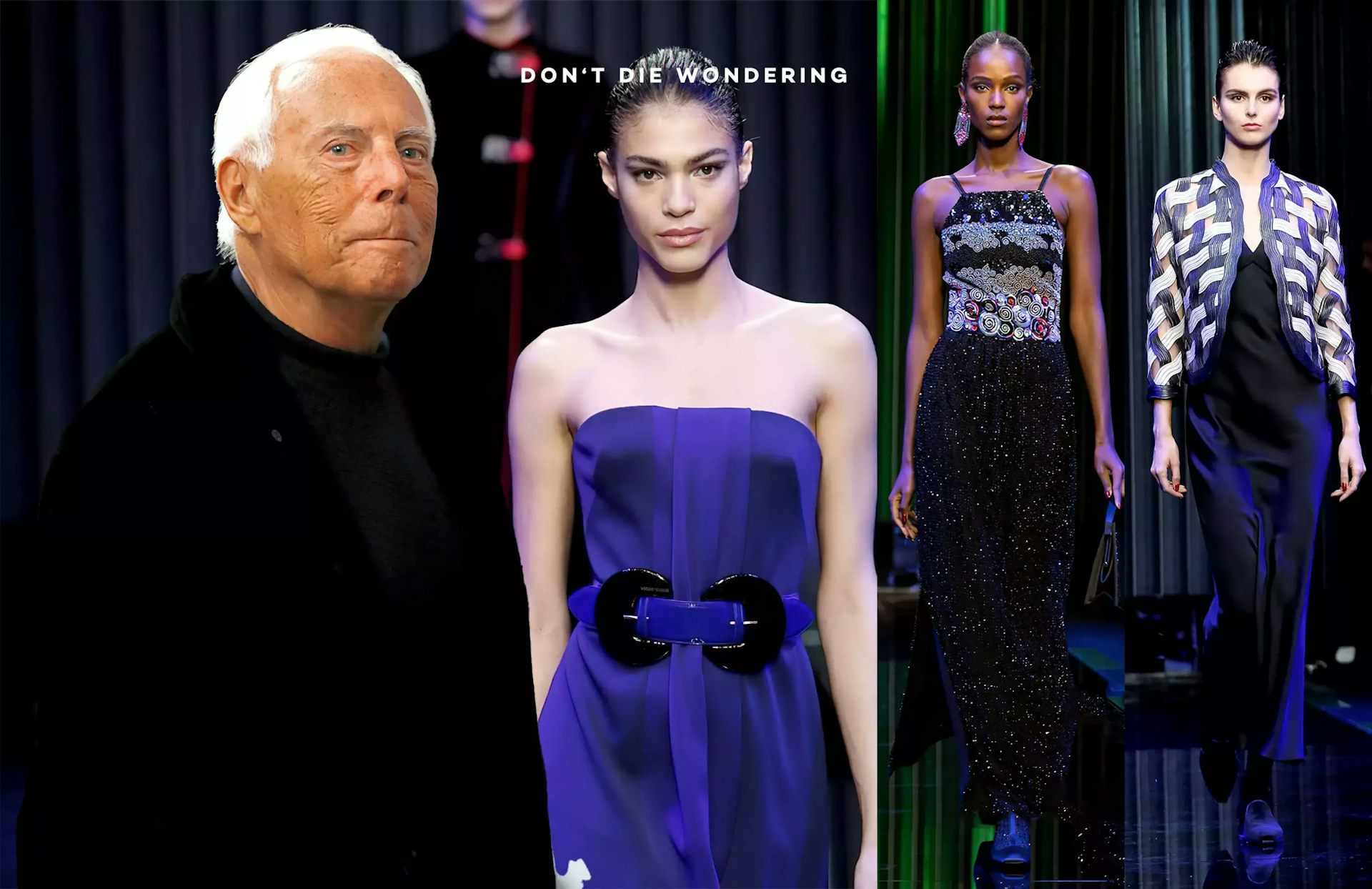 Giorgio Armani Hosted Milan Fashion Week Show In Silence
