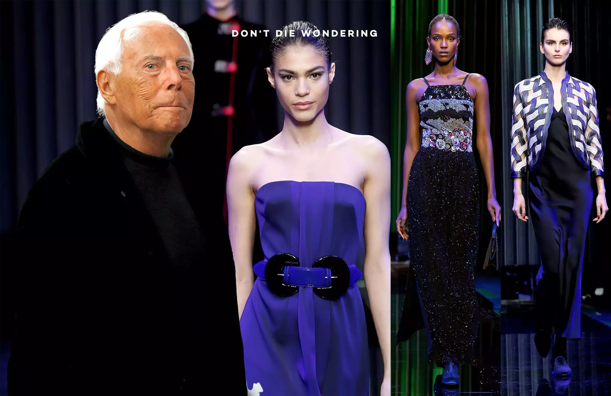 Giorgio Armani Hosted Milan Fashion Week Show In Silence