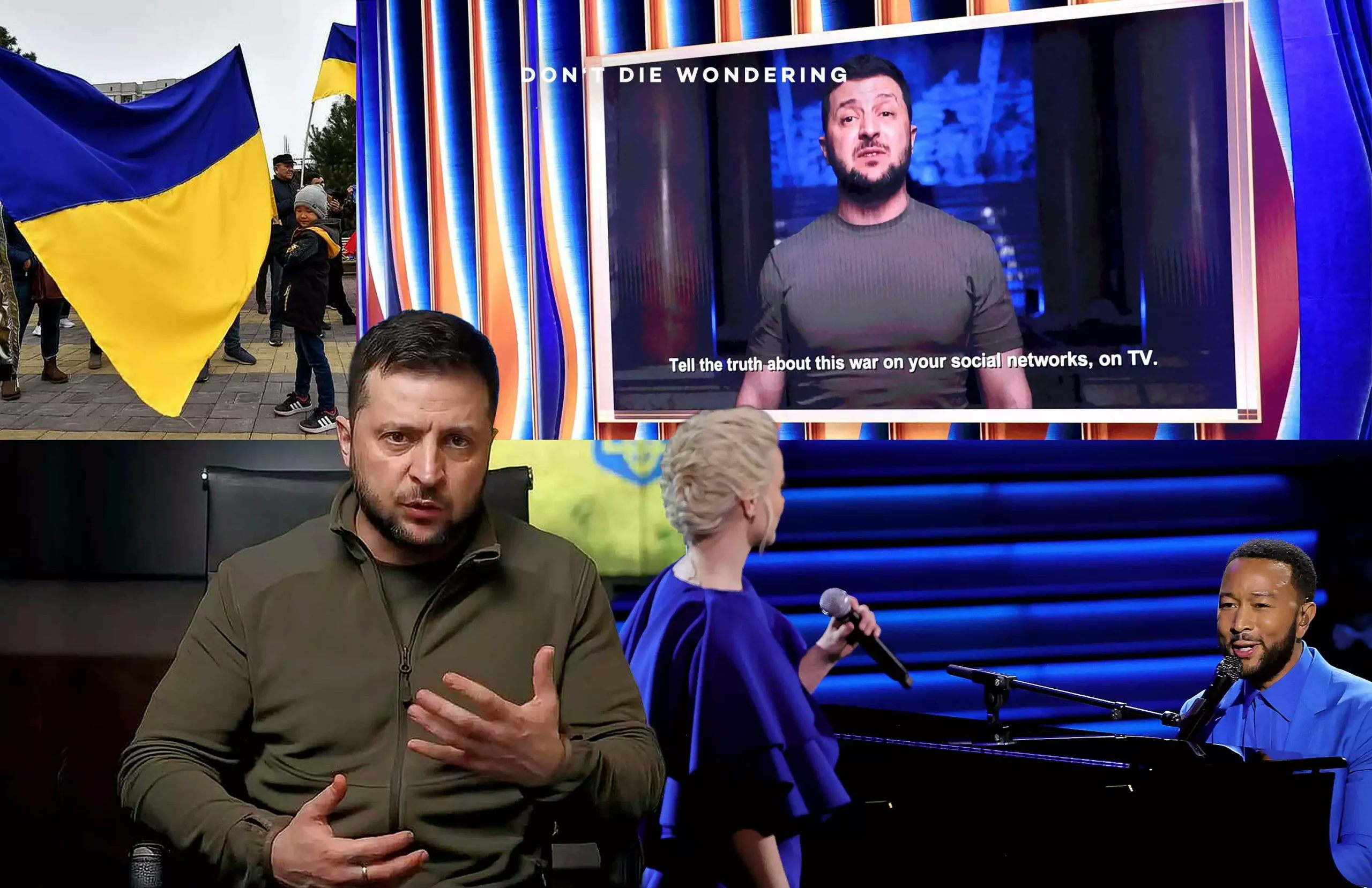 Volodymyr Zelensky Gives Moving Speech At The Grammys