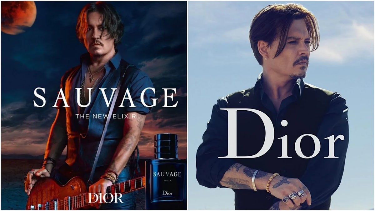 Johnny Depp is back to endorsing a controversial Dior fragrance after his court battle with Amber Heard
