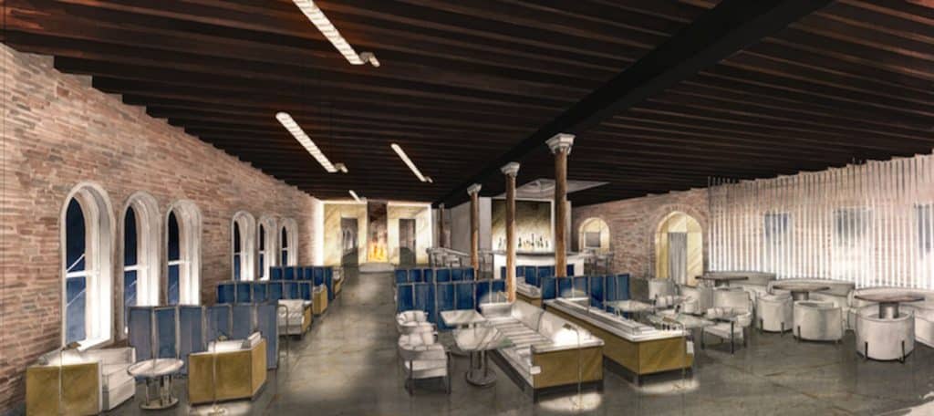 Internal rendering of the "Great Hall" at Zero Bond