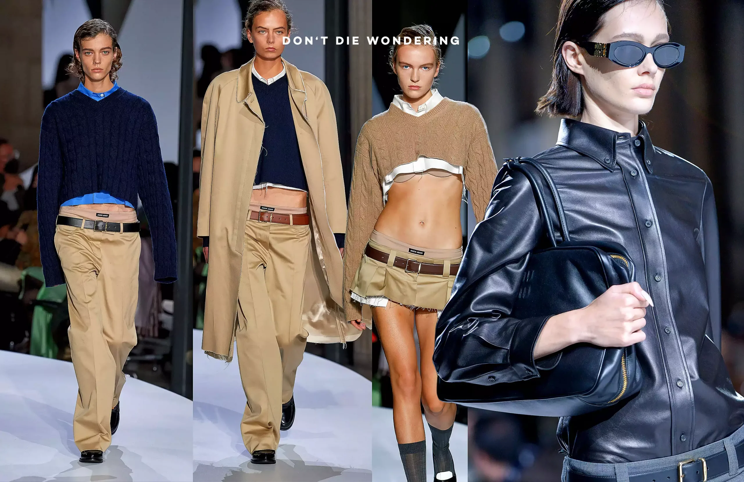 Miu Miu Reveal Their Micro Mini Skirt Is Here To Stay In Paris Fashion Week Show