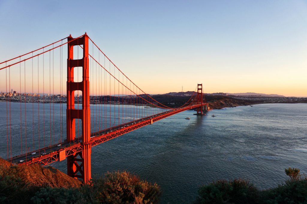 The Golden Gate Bridge in San Francisco.
