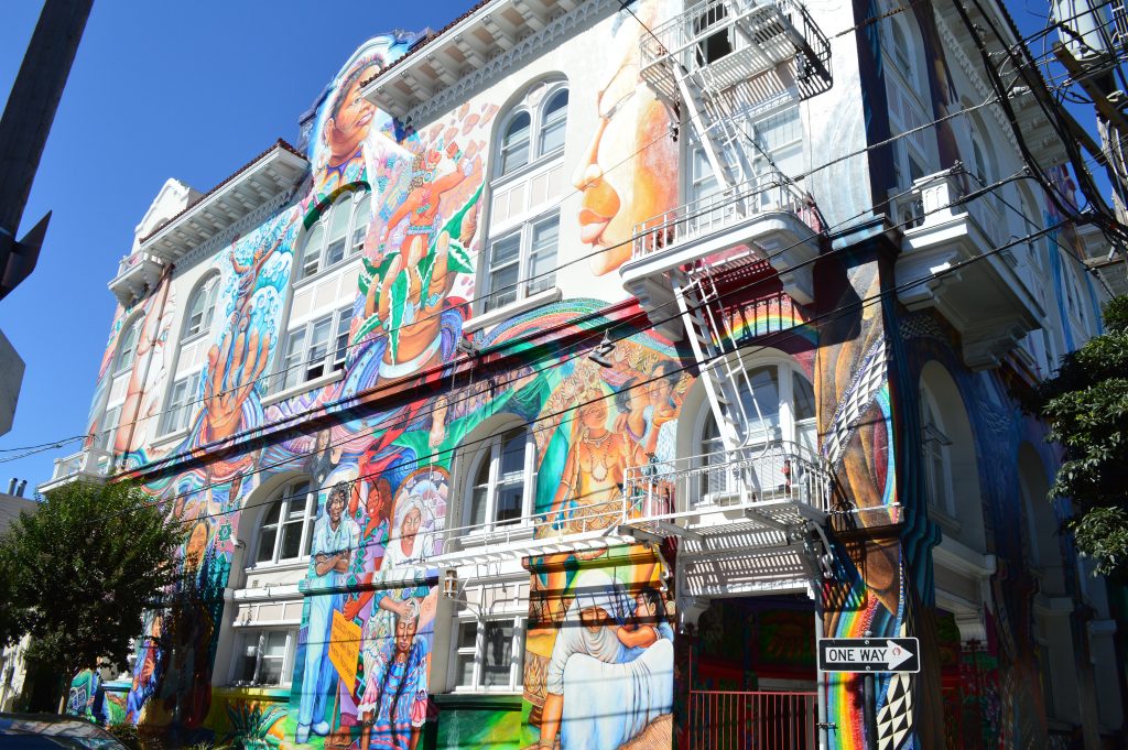 Street art in the Mission District in San Francisco.