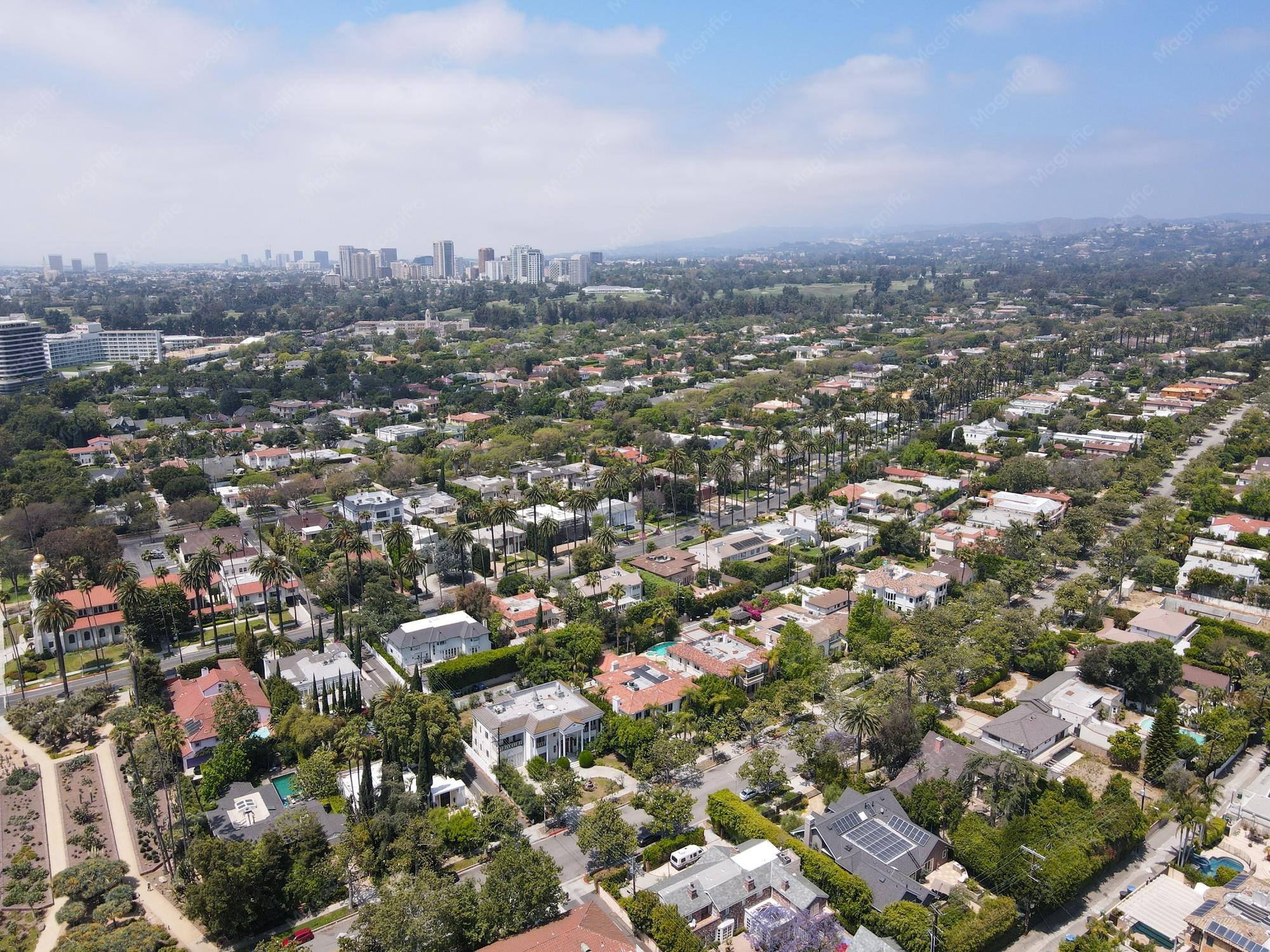 Beverly Ridge Estates Beverly Hills aerial view