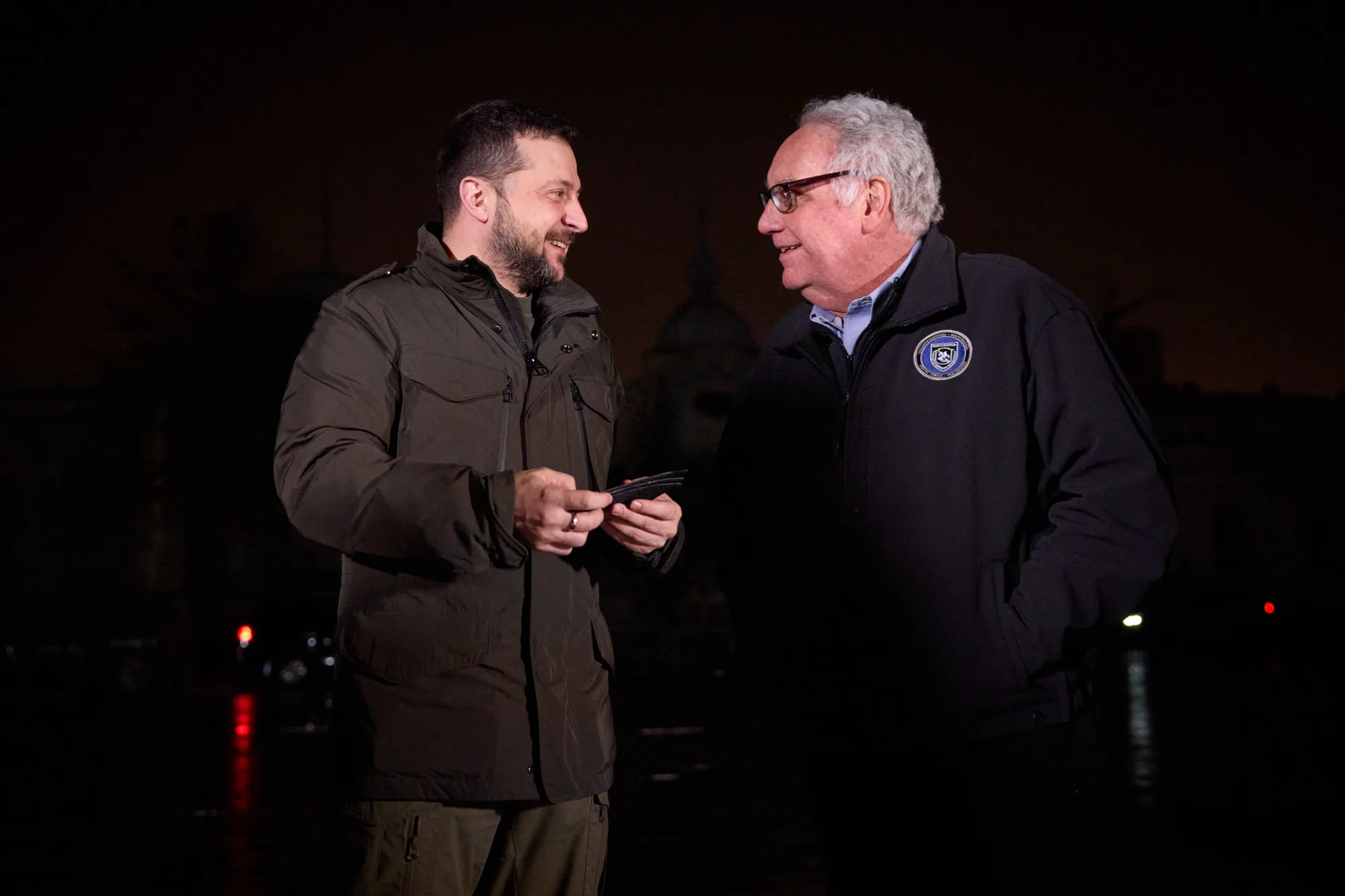 Howard G. Buffett with Volodymyr Zelenskyy in Kyiv